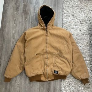 Canvas zipped jacket lined